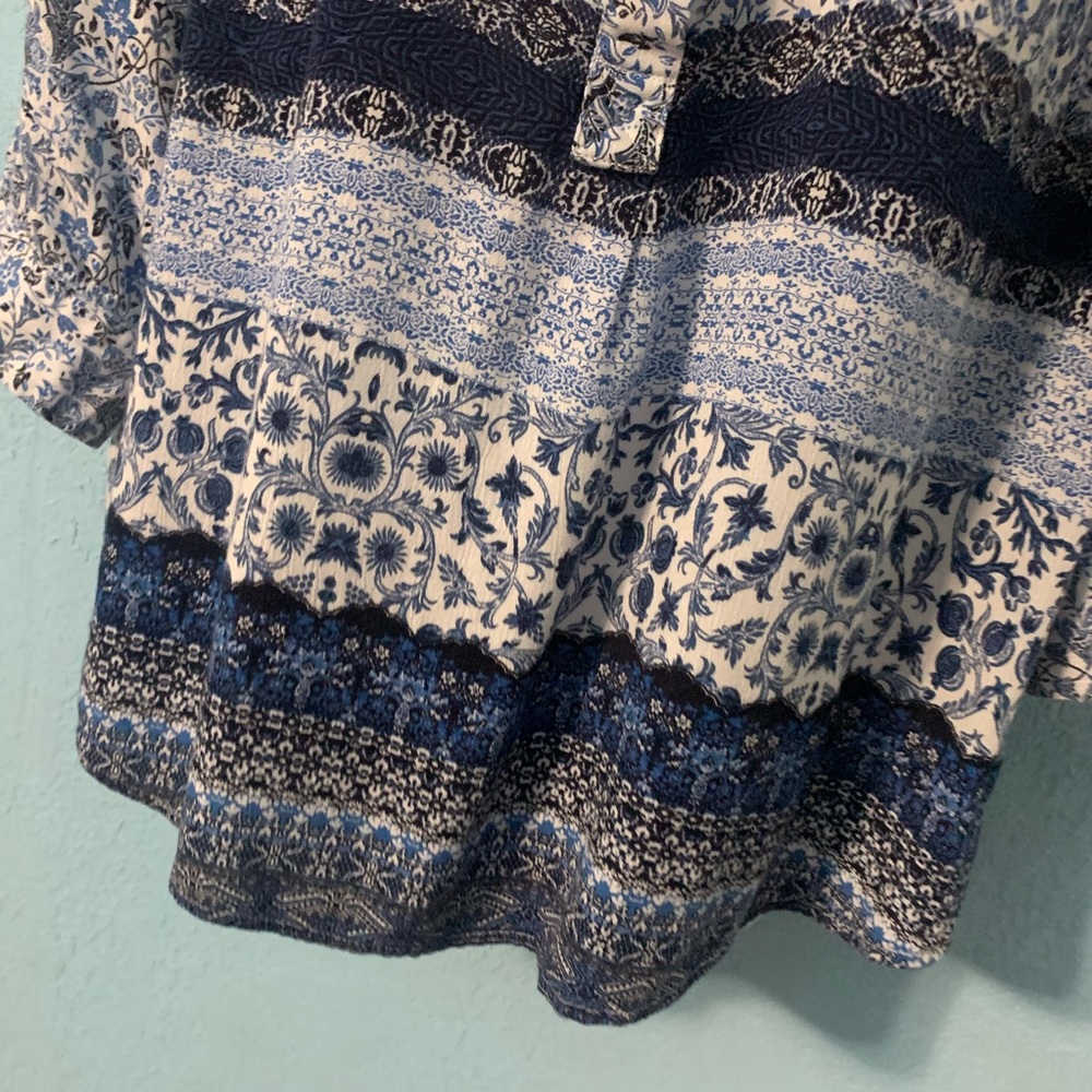 Nine West Blue Blouse - Picture 3 of 10